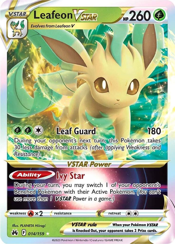 Leafeon VSTAR 014/159 (Crown Zenith)  - Holofoil | Good Games Adelaide SA