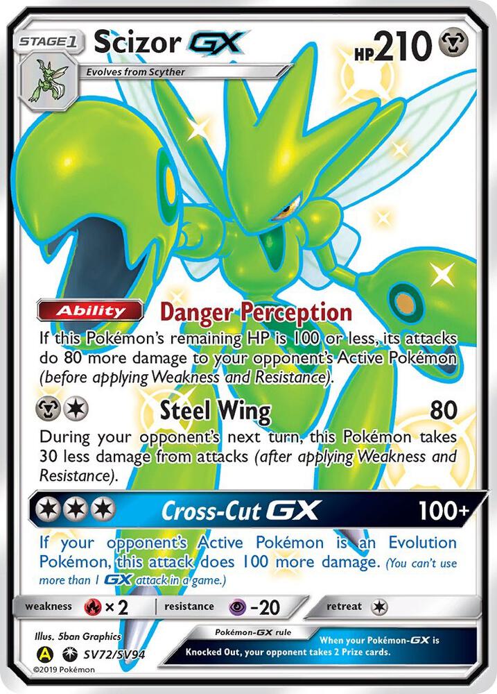 Scizor GX SV72/SV94 (Hidden Fates: Shiny Vault)  - Holofoil | Good Games Adelaide SA