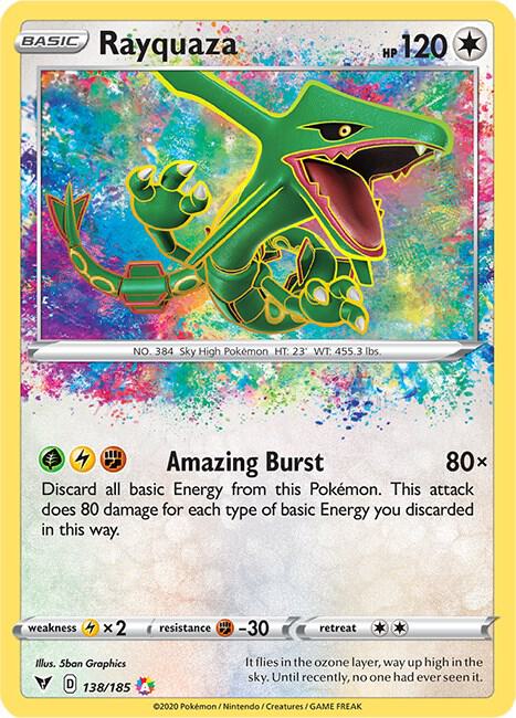 Rayquaza 138/185 (SWSH04: Vivid Voltage)  - Holofoil | Good Games Adelaide SA