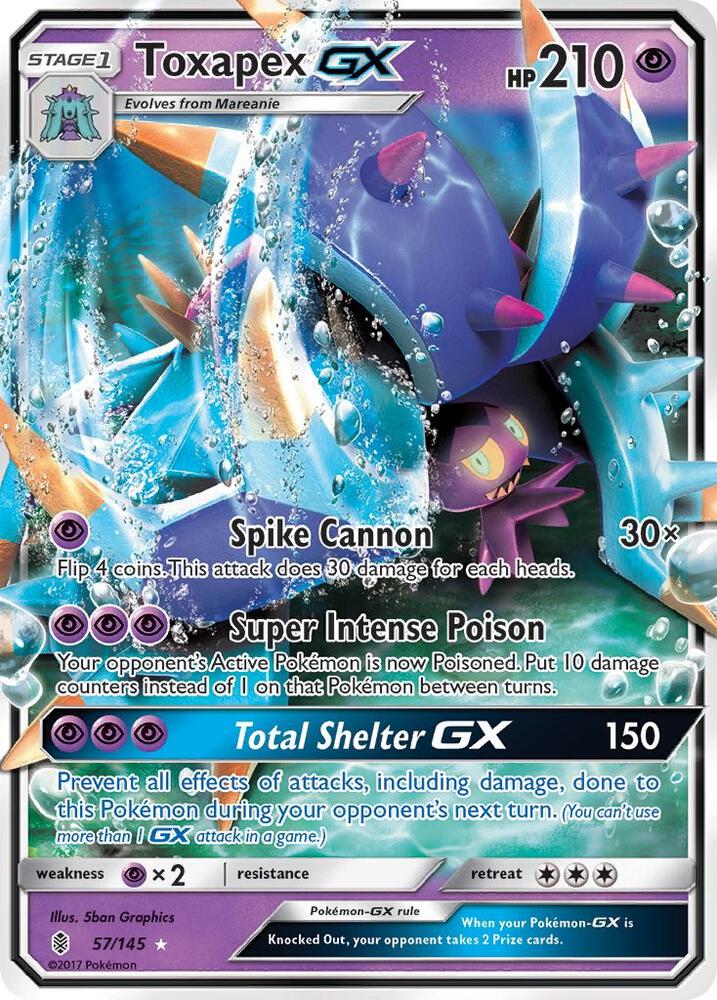 Toxapex GX 57/145 (SM - Guardians Rising)  - Holofoil | Good Games Adelaide SA