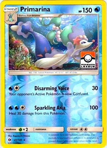Primarina 41 149 Pokemon League 041/149 (League & Championship Cards)  - Reverse Holofoil | Good Games Adelaide SA