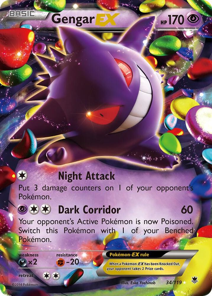 Gengar EX 34/119 (XY - Phantom Forces)  - Holofoil | Good Games Adelaide SA