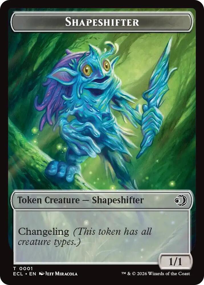 Shapeshifter Merfolk Double Sided Token 1 // 8 (Lorwyn Eclipsed)  - Foil | Good Games Adelaide SA