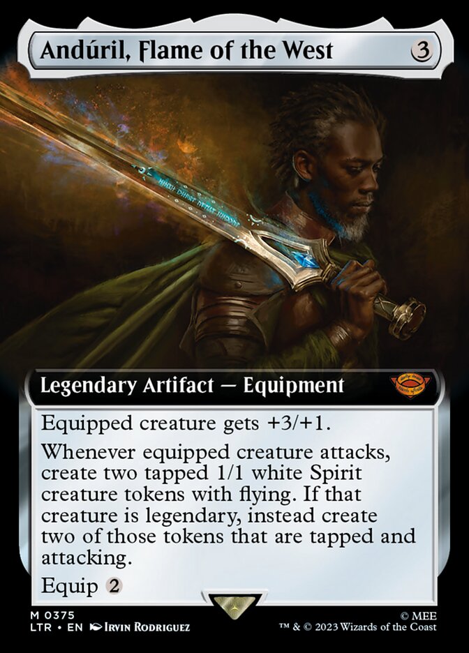 Andúril, Flame of the West 375 (Universes Beyond: The Lord of the Rings: Tales of Middle-earth)  - Extended Art Foil | Good Games Adelaide SA