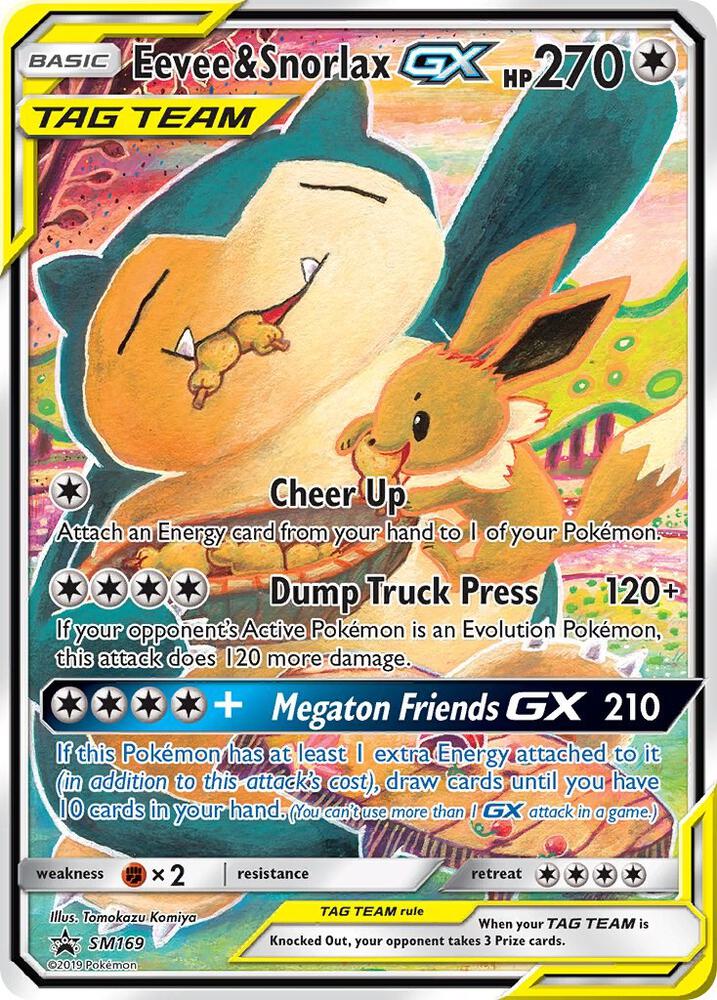 Eevee and Snorlax GX SM169 (SM Promos)  - Holofoil | Good Games Adelaide SA