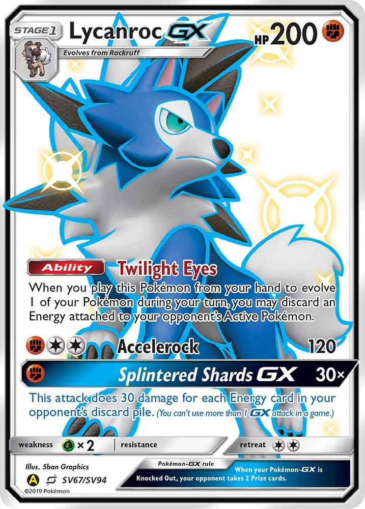 Lycanroc GX SV67 SV67/SV94 (Hidden Fates: Shiny Vault)  - Holofoil | Good Games Adelaide SA