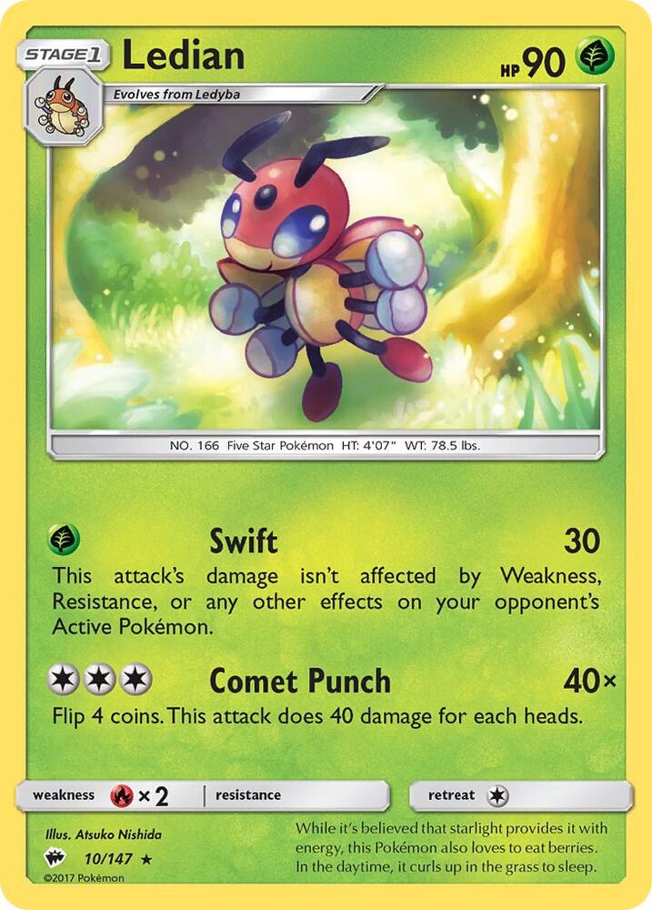 Ledian 10/147 (SM - Burning Shadows)  | Good Games Adelaide SA