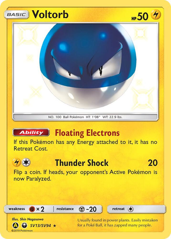 Voltorb SV13/SV94 (Hidden Fates: Shiny Vault)  - Holofoil | Good Games Adelaide SA