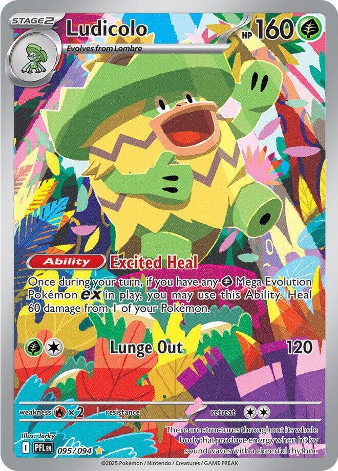 Ludicolo 095/094 (ME02: Phantasmal Flames)  - Holofoil | Good Games Adelaide SA