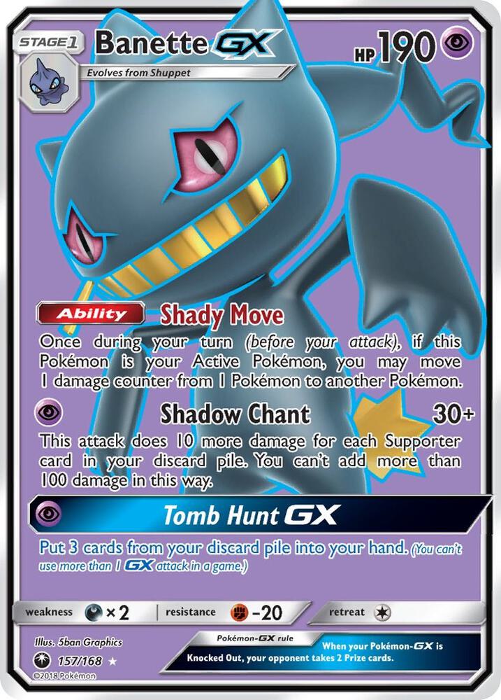 Banette GX Full Art 157/168 (SM - Celestial Storm)  - Holofoil | Good Games Adelaide SA