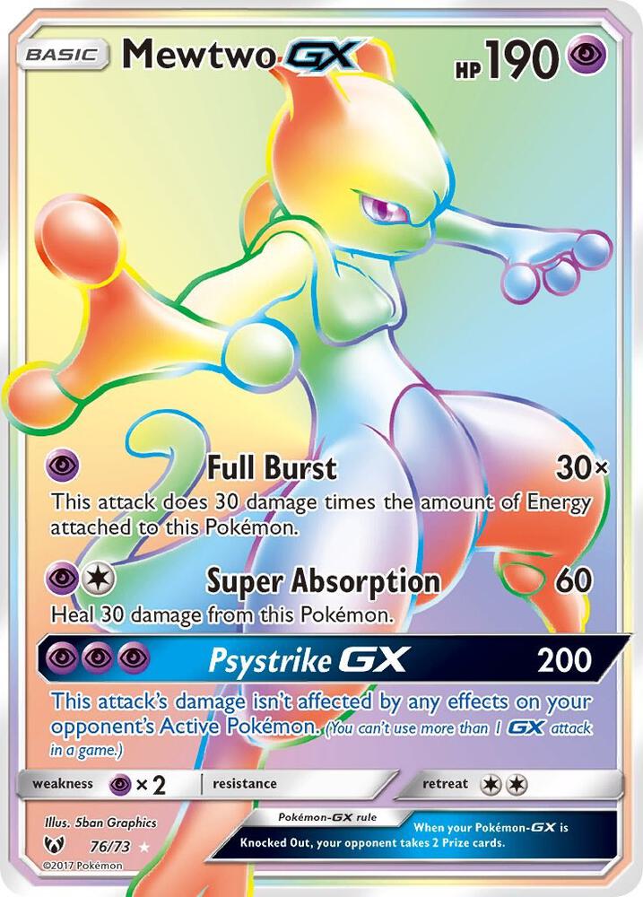 Mewtwo GX Secret 76/73 (Shining Legends)  - Holofoil | Good Games Adelaide SA