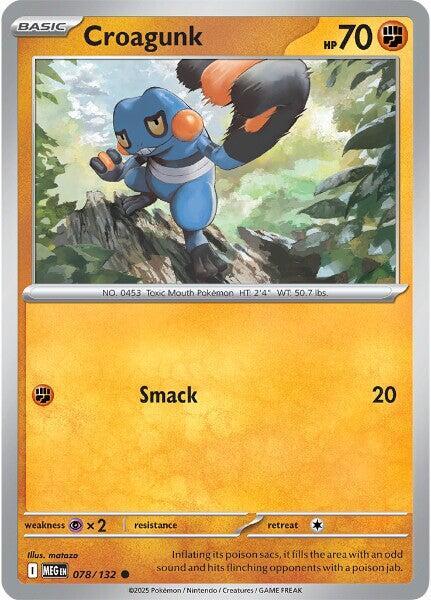 Croagunk 078/132 (ME01: Mega Evolution)  | Good Games Adelaide SA
