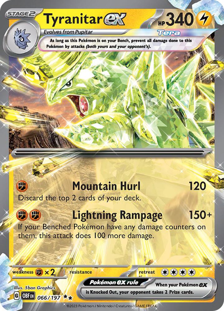 Tyranitar ex 066/197 (SV03: Obsidian Flames)  - Holofoil | Good Games Adelaide SA