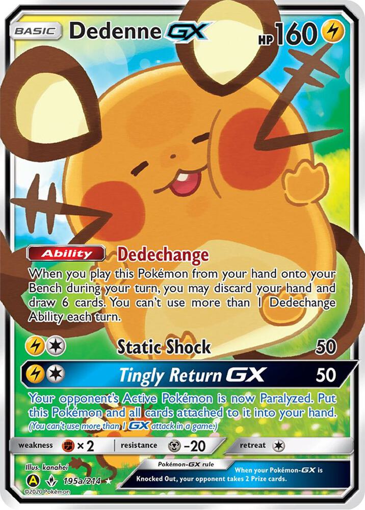 Dedenne GX 195a/214 (Alternate Art Promos)  - Holofoil | Good Games Adelaide SA