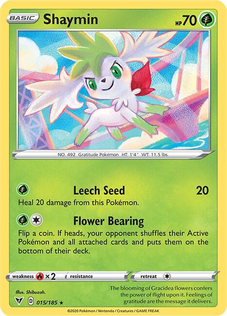 Shaymin 015/185 (SWSH04: Vivid Voltage)  - Reverse Holofoil | Good Games Adelaide SA