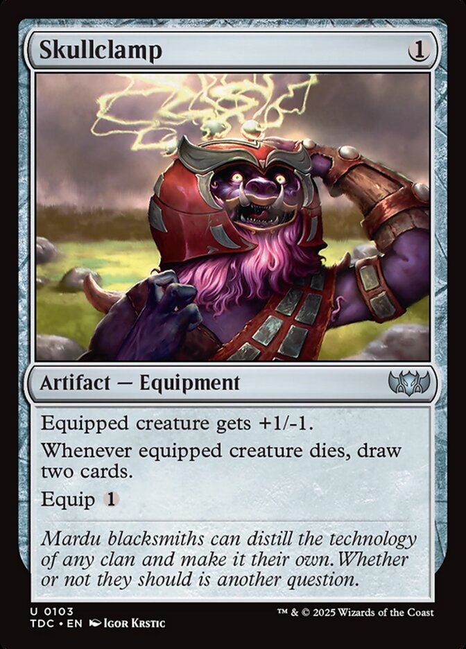 Skullclamp 103 (Commander: Tarkir: Dragonstorm)  | Good Games Adelaide SA