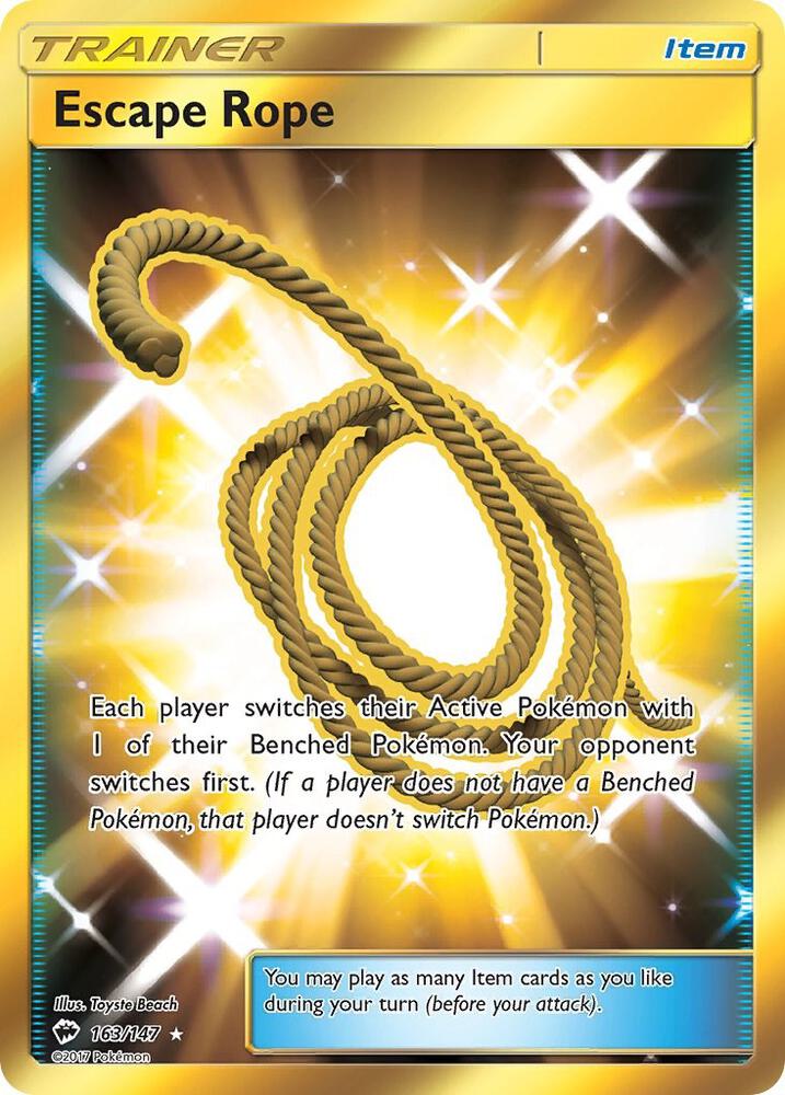 Escape Rope Secret 163/147 (SM - Burning Shadows)  - Holofoil | Good Games Adelaide SA