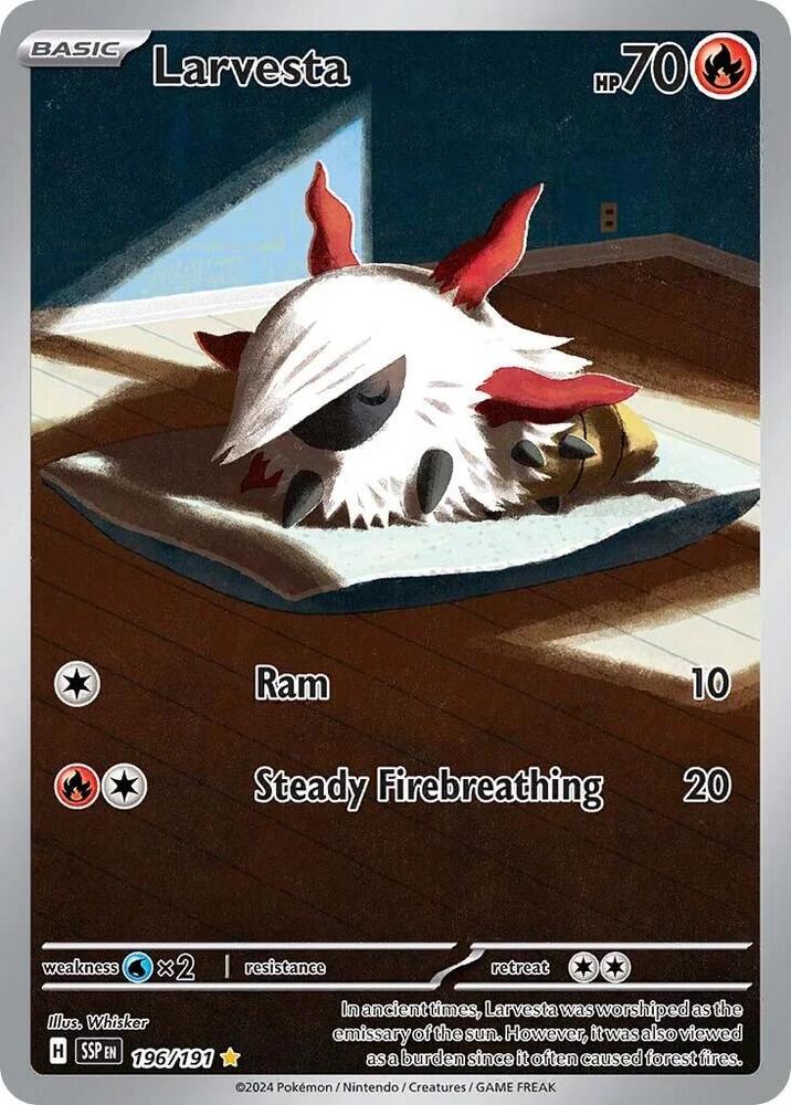 Larvesta 196/191 (SV08: Surging Sparks)  - Holofoil | Good Games Adelaide SA