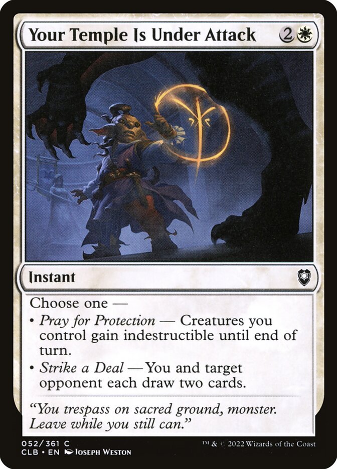 Your Temple Is Under Attack 52 (Commander Legends: Battle for Baldur's Gate)  - Foil | Good Games Adelaide SA