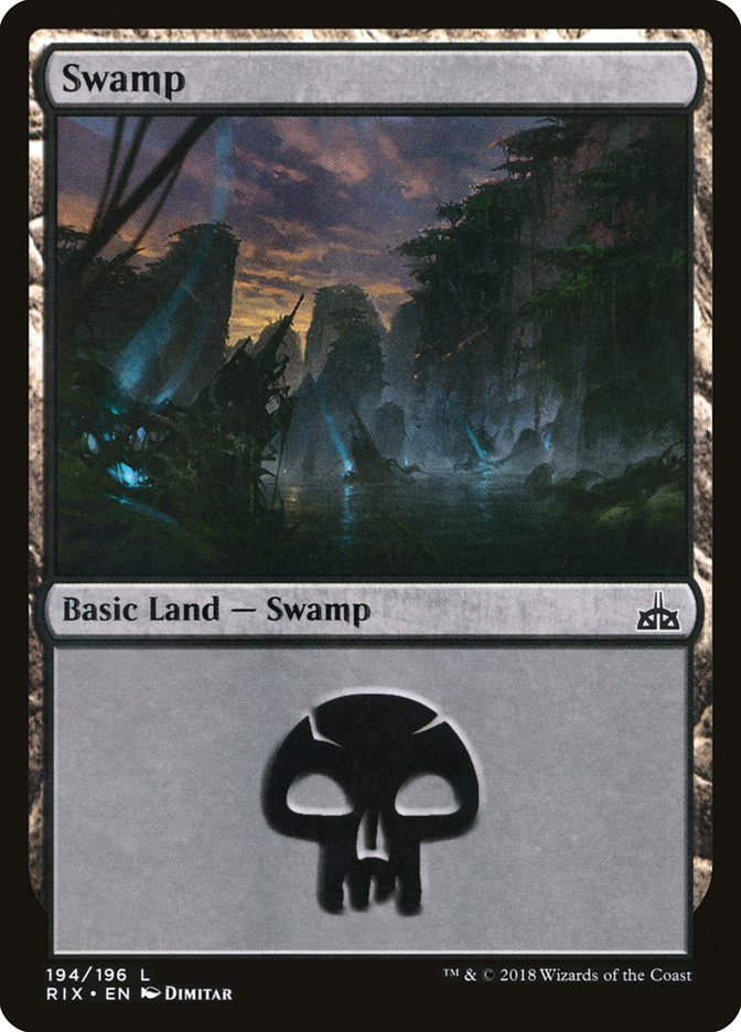 Swamp 194 (Rivals of Ixalan)  - Foil | Good Games Adelaide SA
