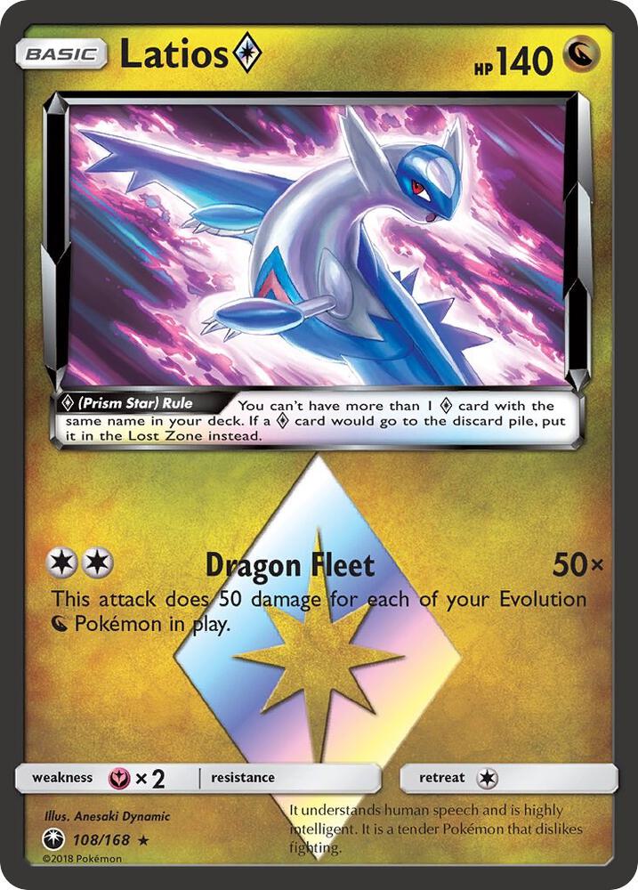 Latios Prism Star 108/168 (SM - Celestial Storm)  - Holofoil | Good Games Adelaide SA