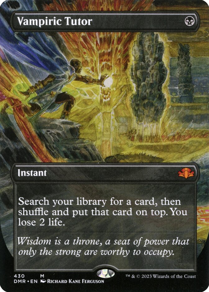 Vampiric Tutor 430 (Dominaria Remastered)  - Borderless Foil | Good Games Adelaide SA