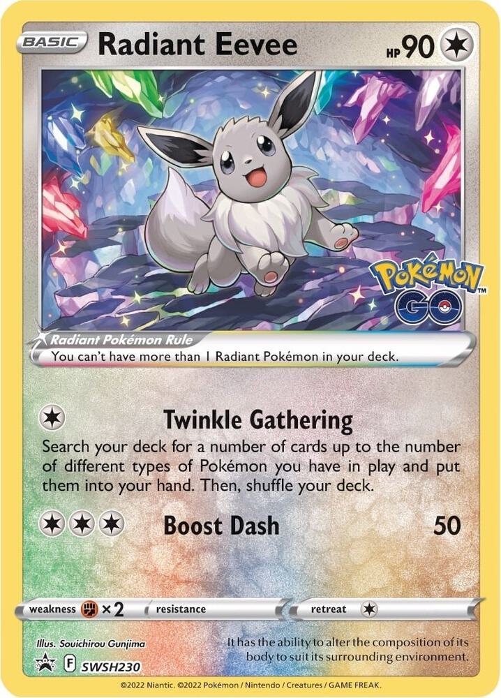 Radiant Eevee SWSH230 (SWSH: Sword & Shield Promo Cards)  - Holofoil | Good Games Adelaide SA