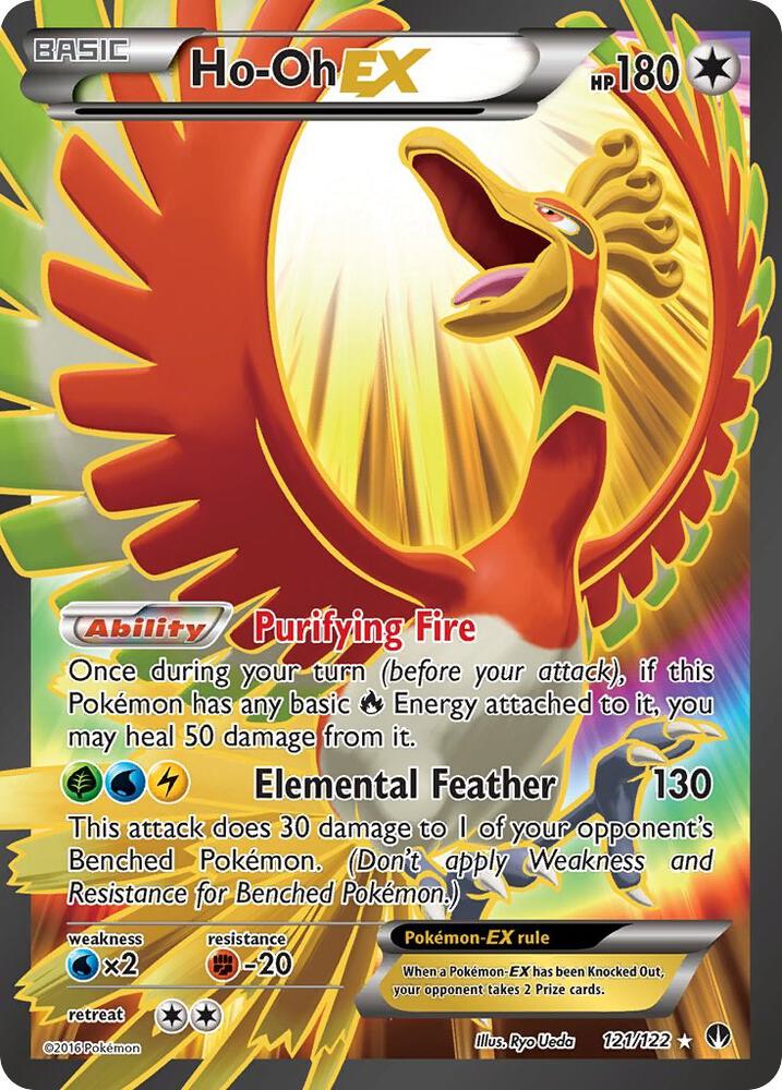 Ho Oh EX Full Art 121/122 (XY - BREAKpoint)  - Holofoil | Good Games Adelaide SA