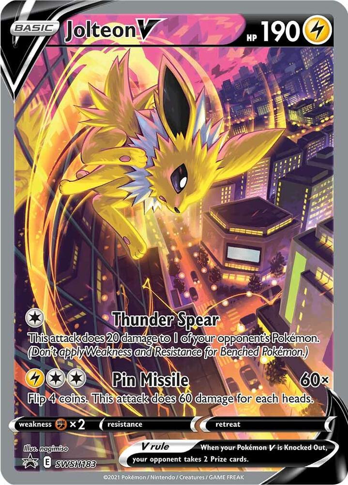 Jolteon V SWSH183 (SWSH: Sword & Shield Promo Cards)  - Holofoil | Good Games Adelaide SA