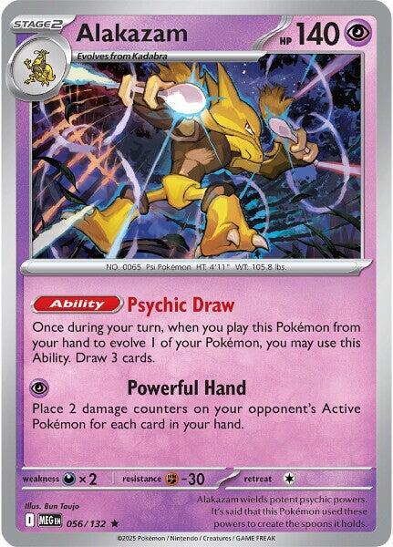 Alakazam 056/132 (ME01: Mega Evolution)  - Holofoil | Good Games Adelaide SA