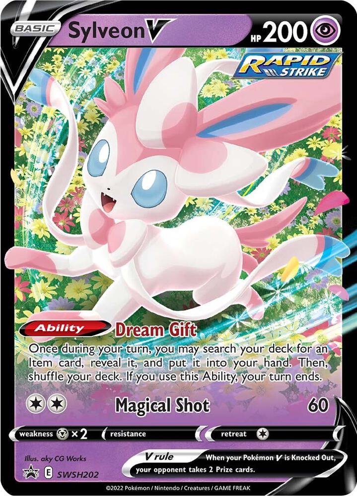 Sylveon V SWSH202 (SWSH: Sword & Shield Promo Cards)  - Holofoil | Good Games Adelaide SA