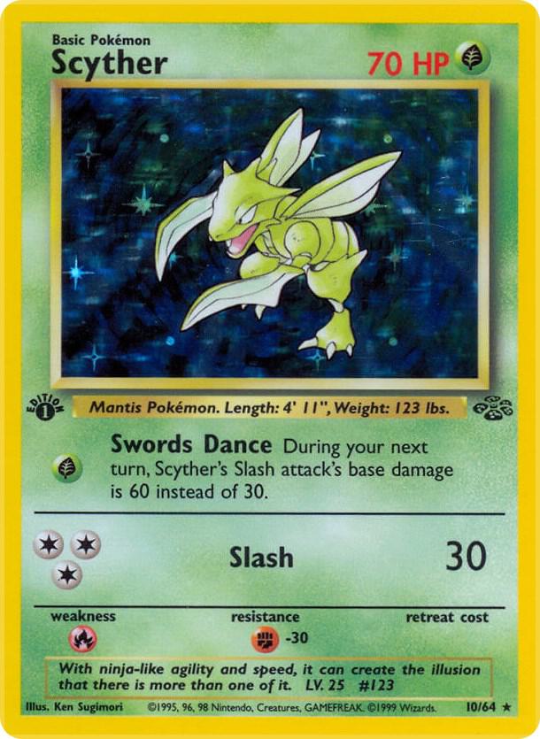Scyther 10/64 (Jungle)  - 1st Edition Holofoil | Good Games Adelaide SA