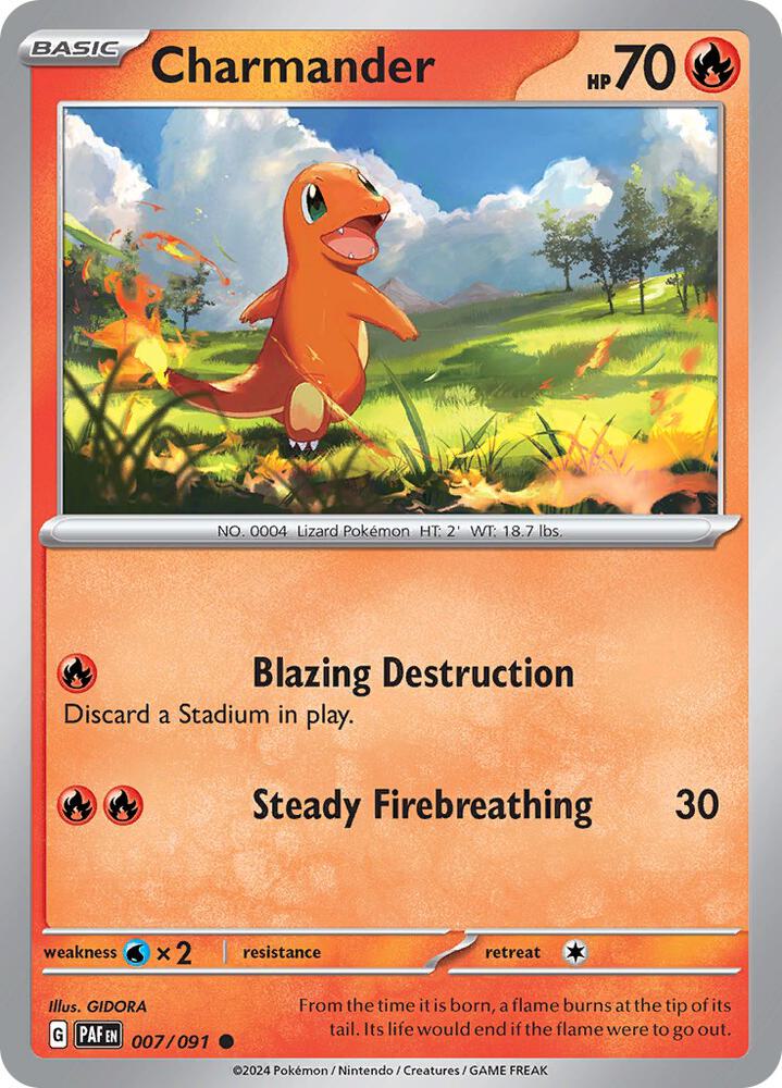 Charmander 007/091 (SV: Paldean Fates)  - Reverse Holofoil | Good Games Adelaide SA
