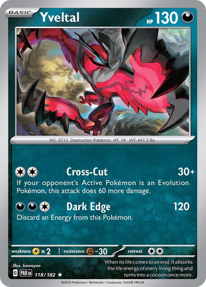 Yveltal 118 182 118/182 (SV04: Paradox Rift)  - Reverse Holofoil | Good Games Adelaide SA
