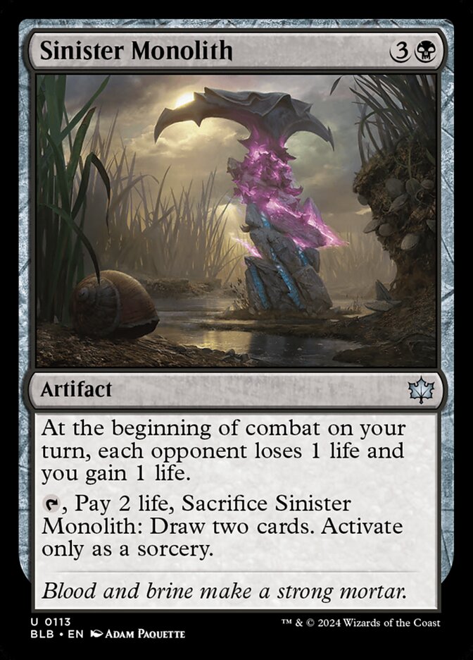 Sinister Monolith 113 (Bloomburrow)  - Foil | Good Games Adelaide SA