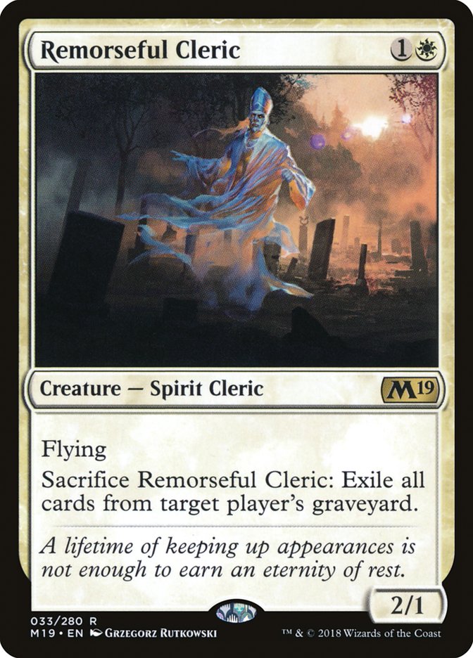 Remorseful Cleric 33 (Core Set 2019)  - Foil | Good Games Adelaide SA
