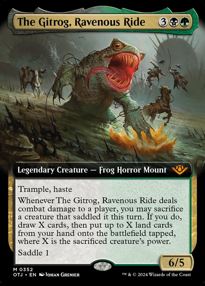 The Gitrog, Ravenous Ride 352/286 (Outlaws of Thunder Junction)  - Extended Art | Good Games Adelaide SA