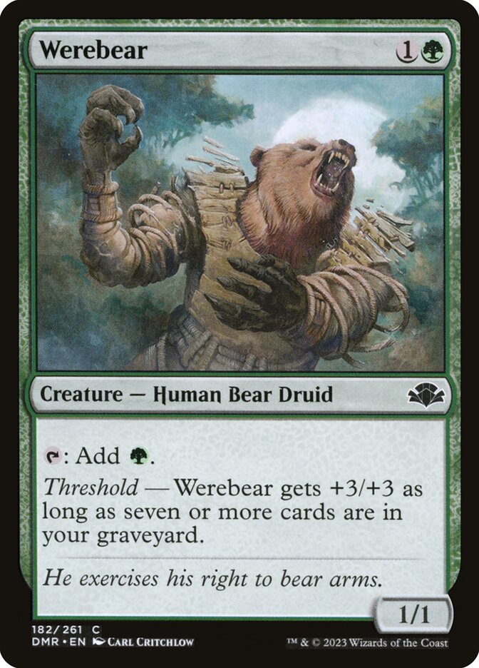 Werebear 182 (Dominaria Remastered)  - Foil | Good Games Adelaide SA