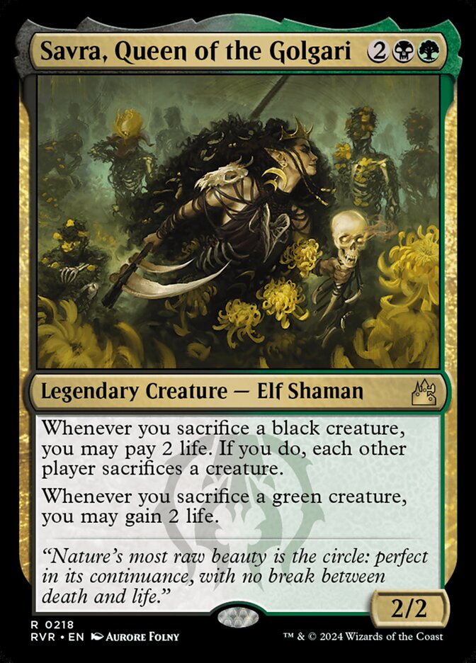 Savra, Queen of the Golgari 218 (Ravnica Remastered)  - Foil | Good Games Adelaide SA