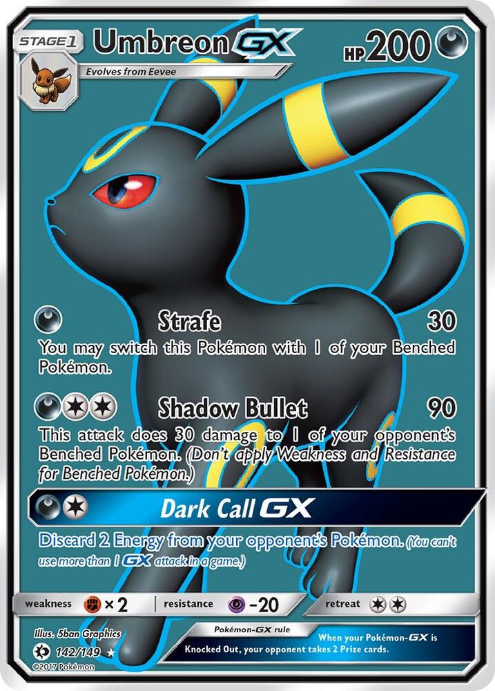 Umbreon GX Full Art 142/149 (SM Base Set)  - Holofoil | Good Games Adelaide SA