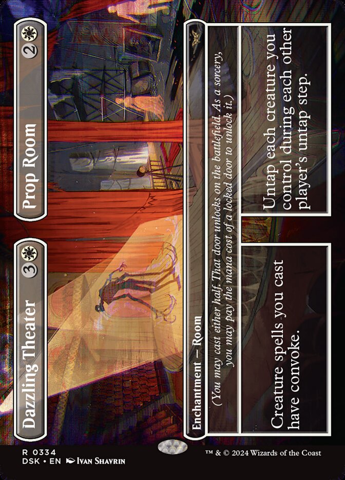 Dazzling Theater Prop Room Borderless 334 (Duskmourn: House of Horror)  - Borderless Foil | Good Games Adelaide SA