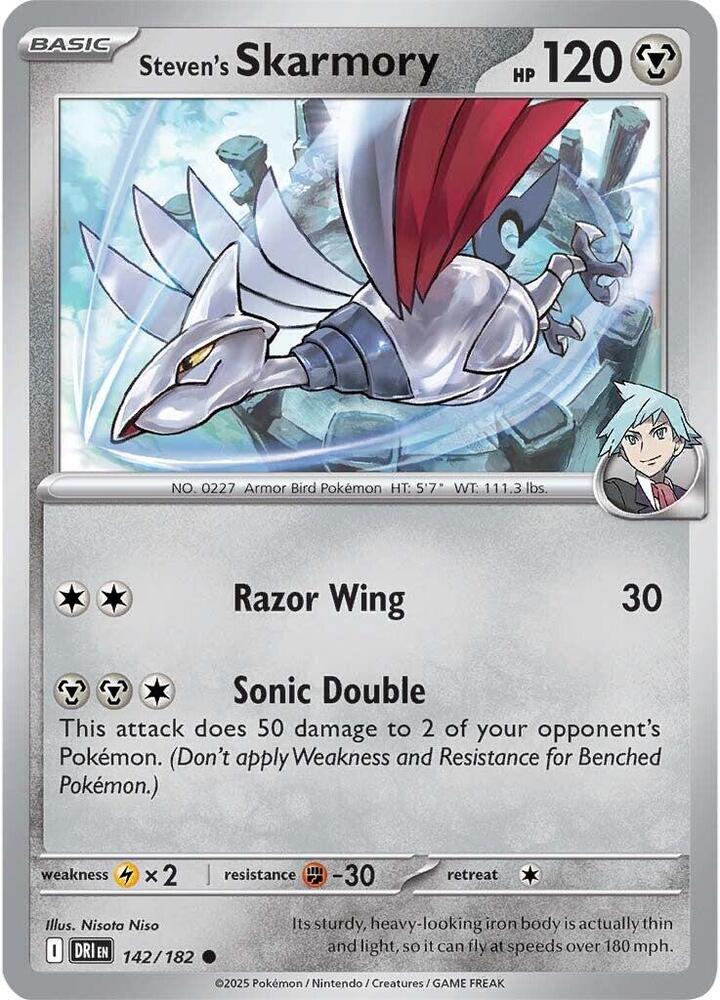 Steven's Skarmory 142/182 (SV10: Destined Rivals)  | Good Games Adelaide SA
