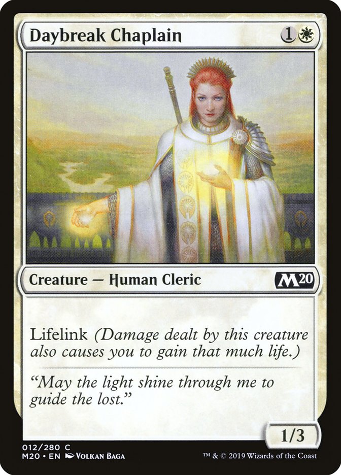 Daybreak Chaplain 12 (Core Set 2020)  - Foil | Good Games Adelaide SA