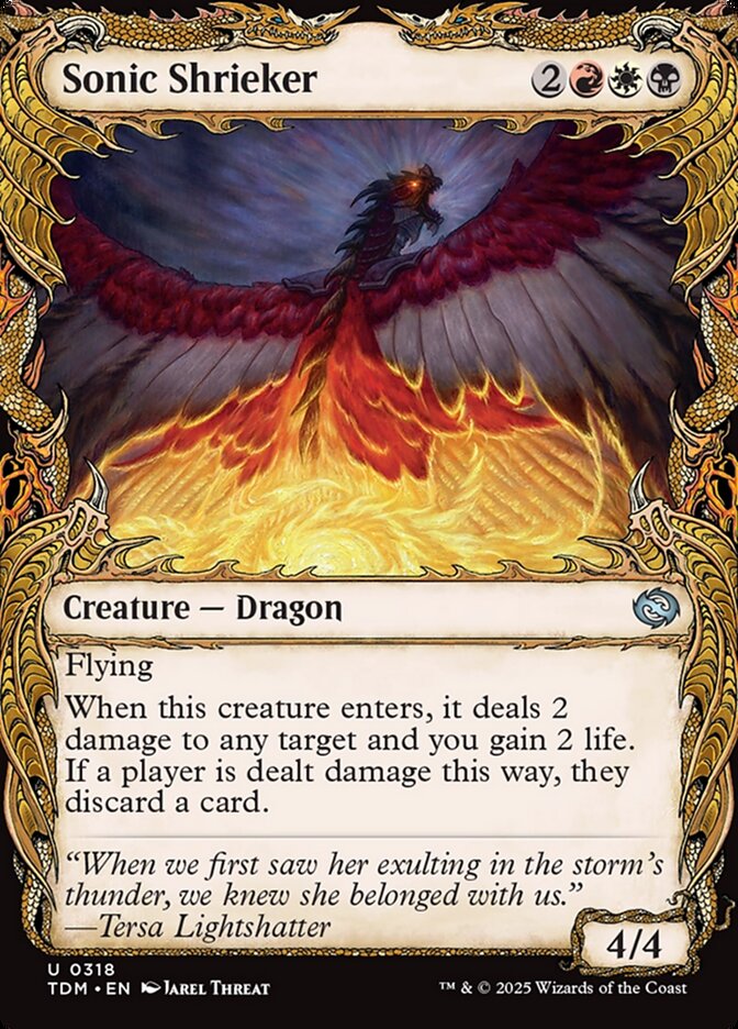Sonic Shrieker 318 (Tarkir: Dragonstorm)  - Foil | Good Games Adelaide SA