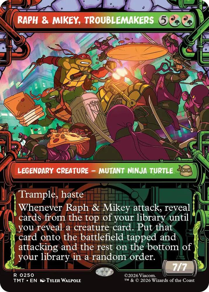 Raph and Mikey, Troublemakers 250/260 (Teenage Mutant Ninja Turtles)  - Foil | Good Games Adelaide SA