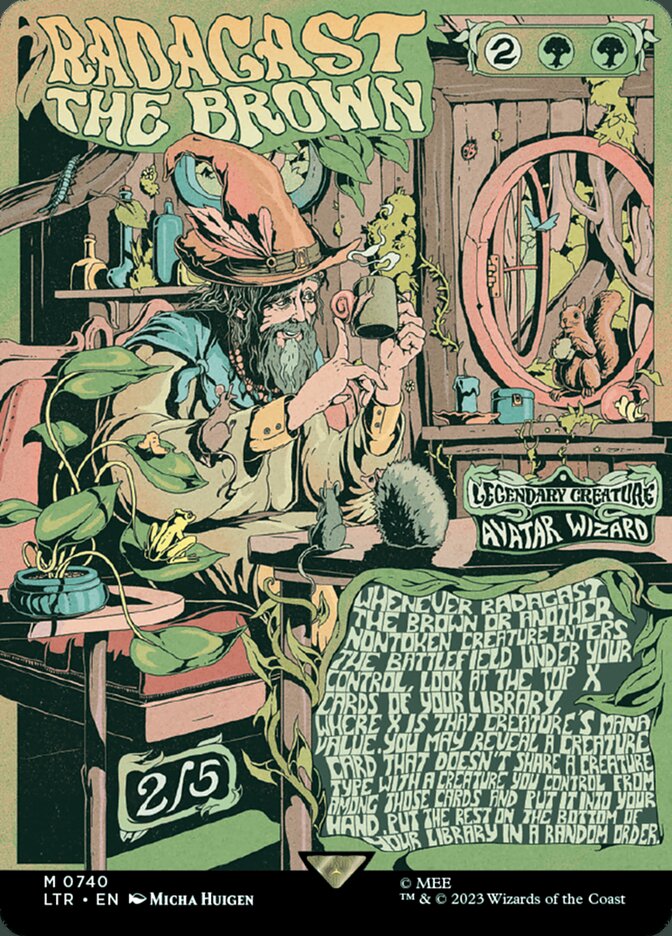 Radagast the Brown 740 (Universes Beyond: The Lord of the Rings: Tales of Middle-earth)  - Borderless Poster Foil | Good Games Adelaide SA