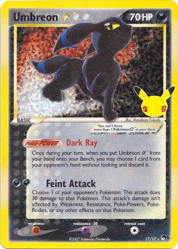 Umbreon Star 17/17 (Celebrations: Classic Collection)  - Holofoil | Good Games Adelaide SA