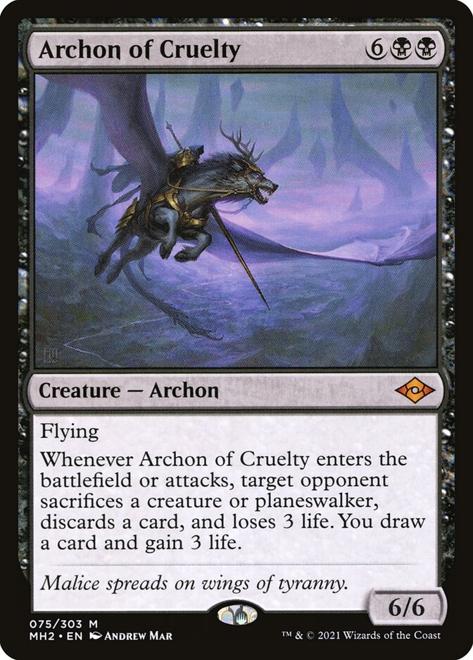 Archon of Cruelty 75 (Modern Horizons 2)  - Foil | Good Games Adelaide SA