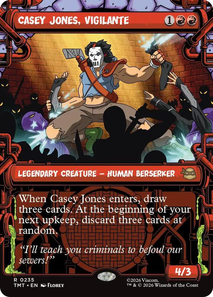 Casey Jones, Vigilante 235/260 (Teenage Mutant Ninja Turtles)  - Showcase Foil | Good Games Adelaide SA