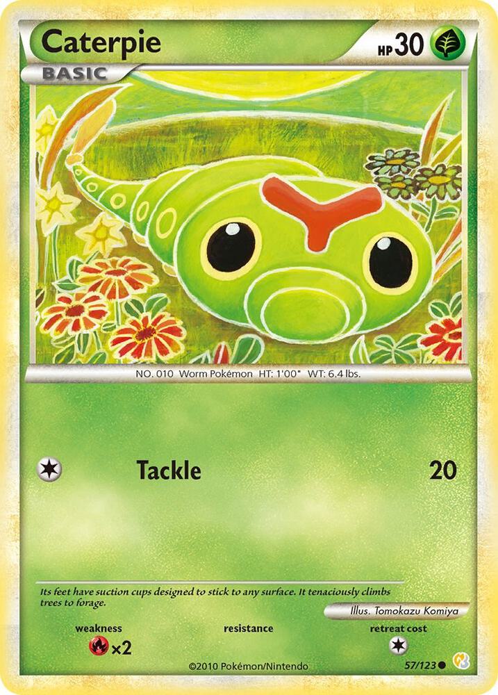 Caterpie 57/123 (HeartGold SoulSilver)  - Reverse Holofoil | Good Games Adelaide SA
